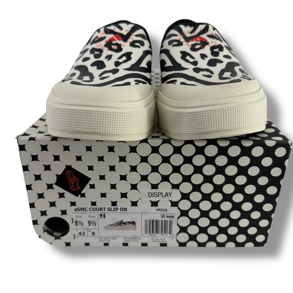 adidas Black and White Slip-On Athletic Shoes - Picture 6 of 8